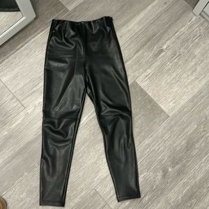 Faux leather pants